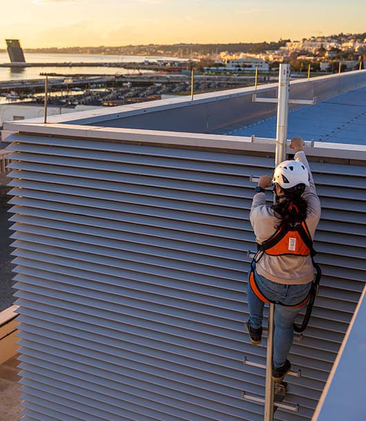 Seaside installations and height safety products